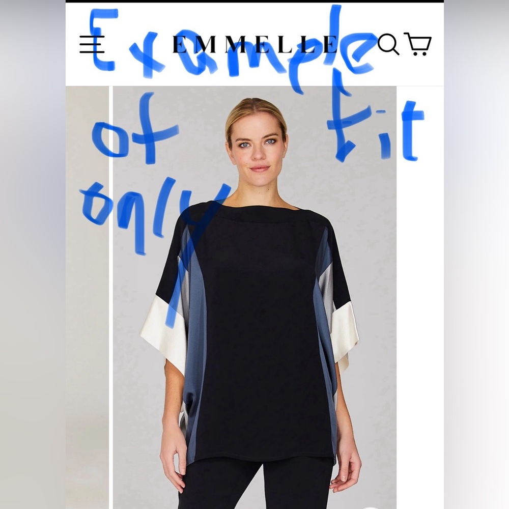 Emmelle Silk Tunic with Satin Sleeves - Luxurious! - Picture 4 of 4
